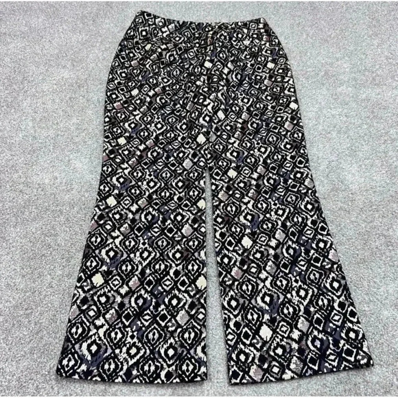 Free People Pants Size 4 Black Brown Gold Women's Straight Leg NWT Cropped - Picture 13 of 13